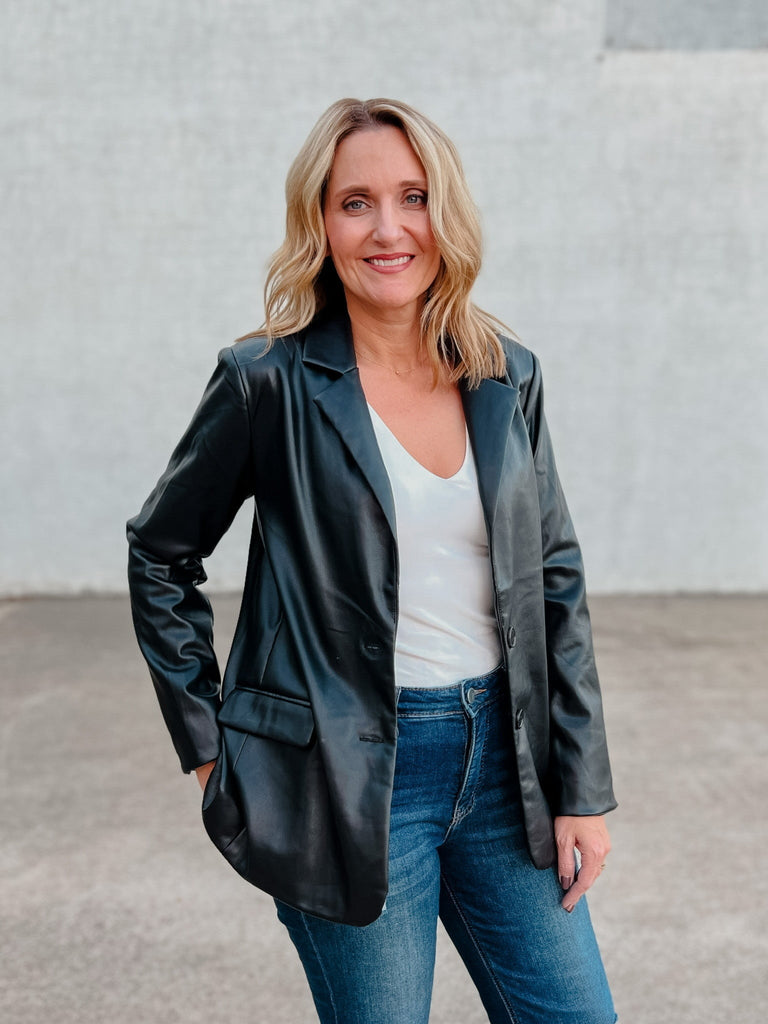 Melissa Blazer-Blazers-Thread & Supply-Usher & Co - Women's Boutique Located in Atoka, OK and Durant, OK