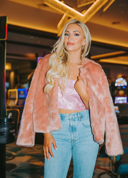 Baddie Champagne Coat-Coats-Buddy Love-Usher & Co - Women's Boutique Located in Atoka, OK and Durant, OK