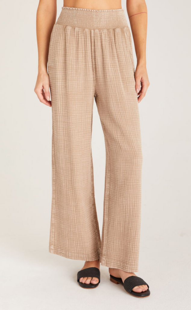 Z Supply: Cassidy Pant Dune-Pants-Z SUPPLY-Usher & Co - Women's Boutique Located in Atoka, OK and Durant, OK