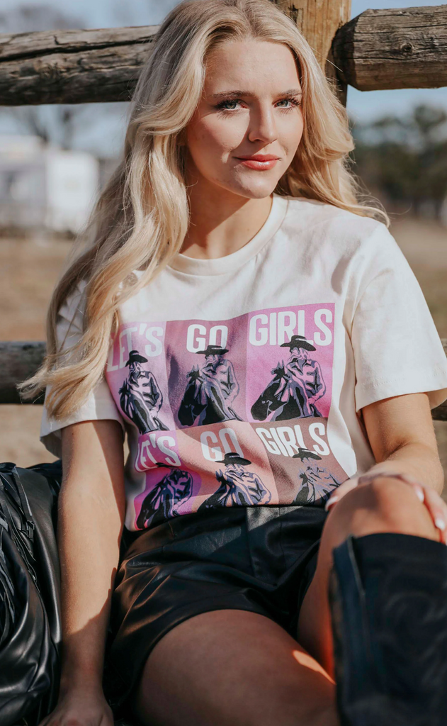 Lets Go Girls Tee-Graphic Tees-Friday+Saturday-Usher & Co - Women's Boutique Located in Atoka, OK and Durant, OK