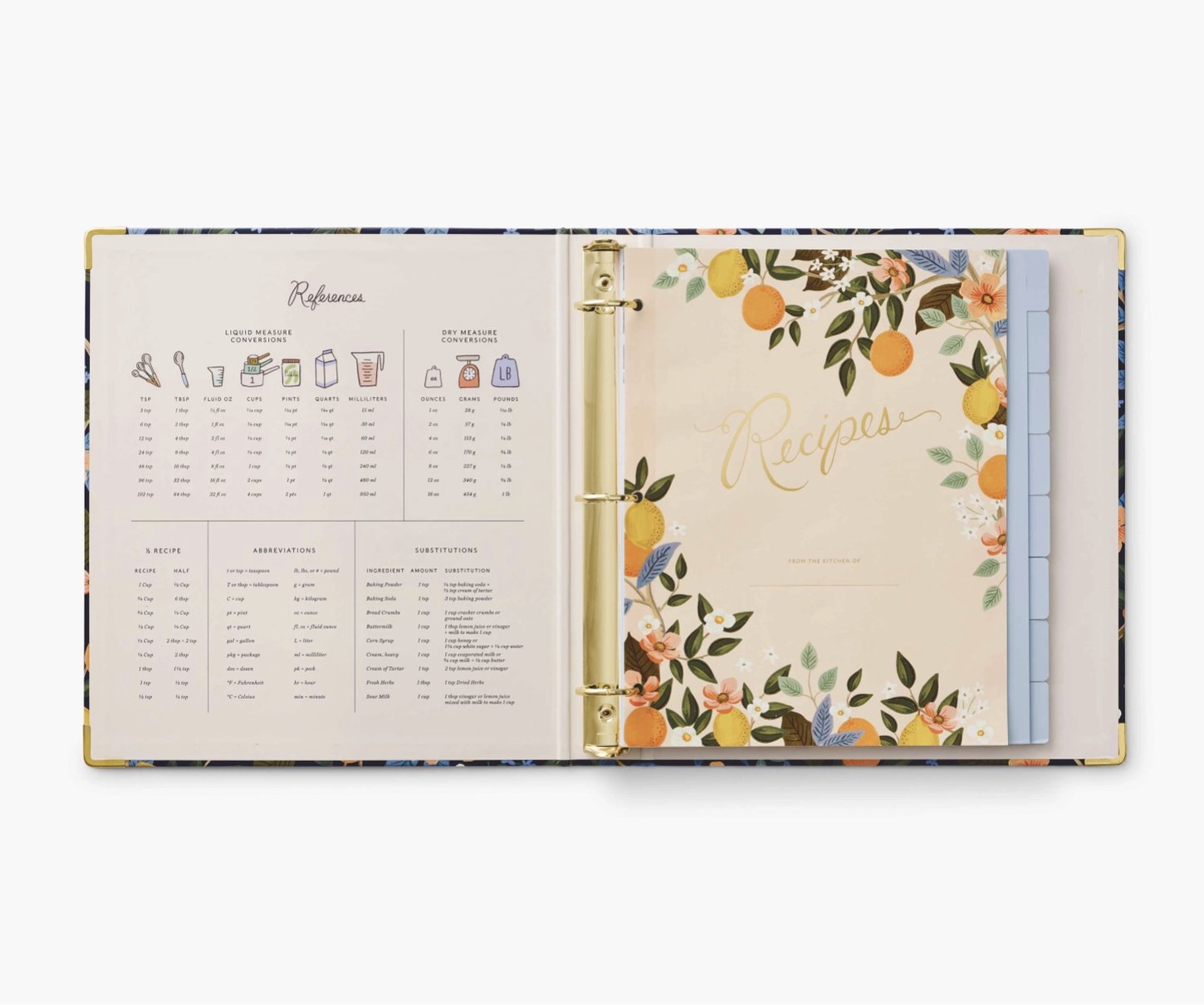 Citrus Grove Recipe Binder-11- Gift/Home-Rifle Paper Co-Usher & Co - Women's Boutique Located in Atoka, OK and Durant, OK