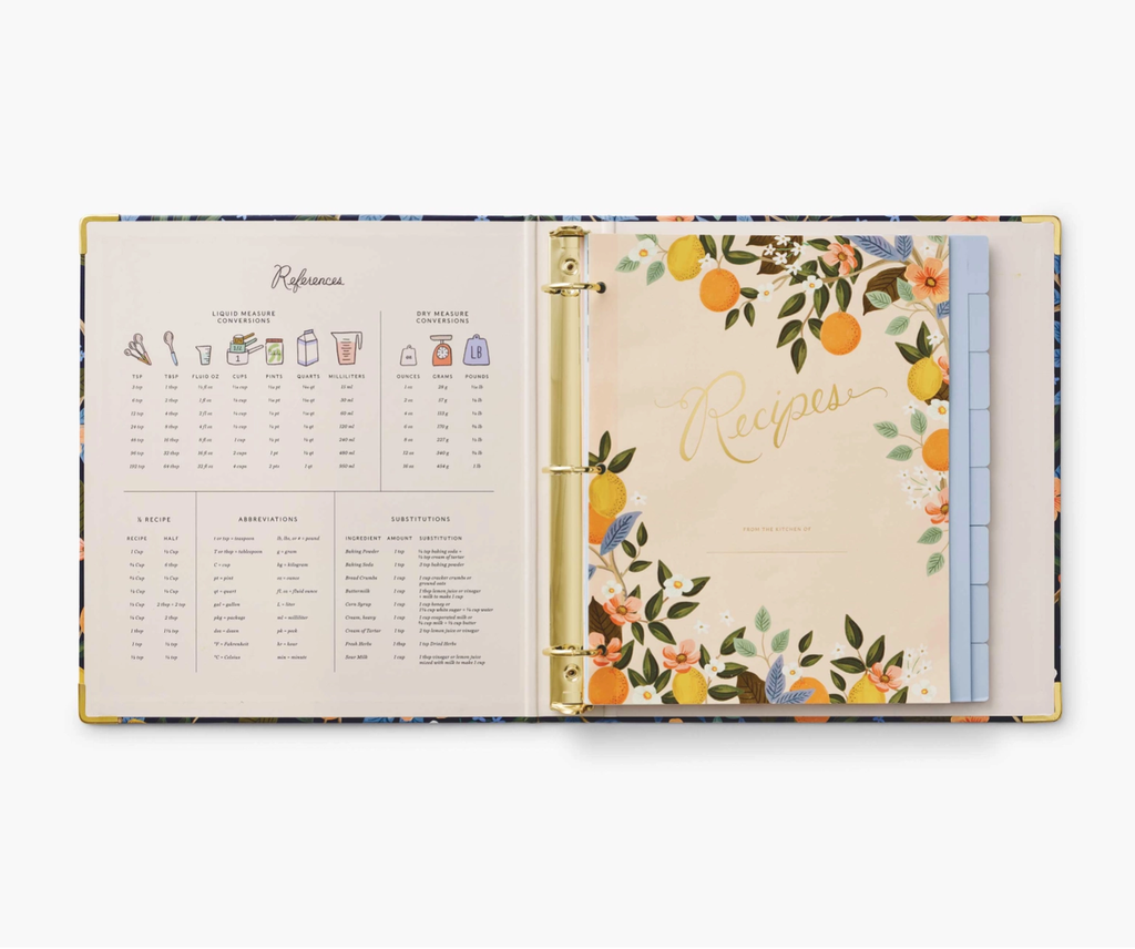 Citrus Grove Recipe Binder-Kitchen-Rifle Paper Co-Usher & Co - Women's Boutique Located in Atoka, OK and Durant, OK