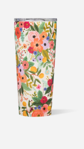 24oz Tumbler Rifle Paper Garden Party Cream-Tumblers-Corkcicle-Usher & Co - Women's Boutique Located in Atoka, OK and Durant, OK